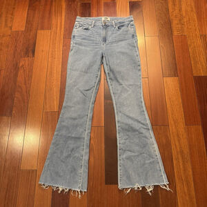Paige High Rise Bell Canyon Jeans Size:29 Flare Raw Edge Casual Boho Festival